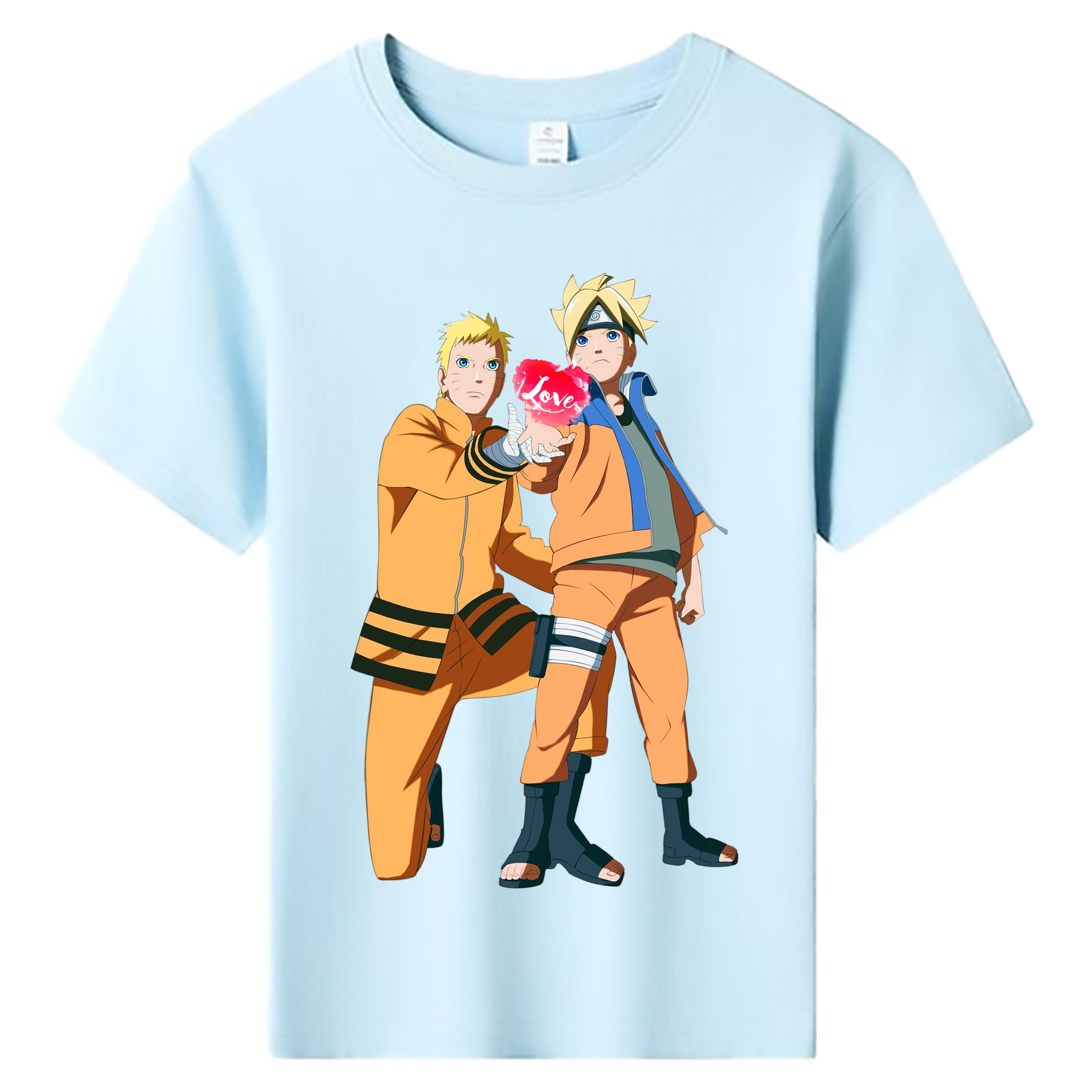 （画像用） NARUTO -ナルト- うずまき ボルト Uzumaki Boruto 綿100％キッズTシャツ（フロントプリント）
